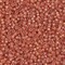 Miyuki 11 Round Seed Bead, 11-553, Dyed Dark Peach Silverlined Alabaster, 13 grams